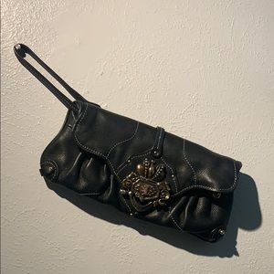 Juicy couture -spotless black leather clutch